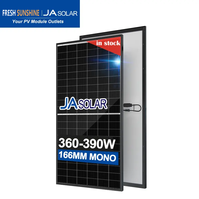 China Photovoltaic JA solar mono PERC 360W 365W 370W 375W 380W black PV solar panels home